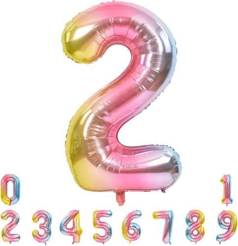 Miniatura 46 de TONIFUL 40 Inch Pastel Blue Number 8 Foil Balloons Large Mylar Foil Digital 8 Balloons for 8th Birthday, Gender Neutral Party, Baby Shower, Oro rosa