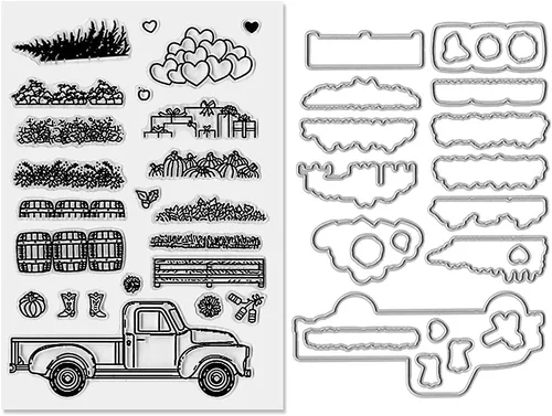 Hying Sellos transparentes y troqueles de corte para hacer tarjetas y decoraciones de álbumes de fotos, regalos, flores, sellos de goma Estilo 3: