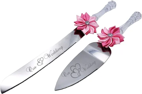 Miniatura 5 de GIFTS INFINITY Nuestros corazones entrelazados de boda, lazo de mango de plástico de cristal transparente, bonito regalo y gran artículo de Beige