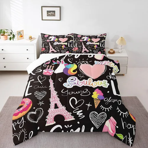 Miniatura 19 de Manfei - Juego de edredón de tamaño Queen con lindo diseño de perezoso, juego de colcha con flores amarillas con 2 fundas de almohada, juego de ropa