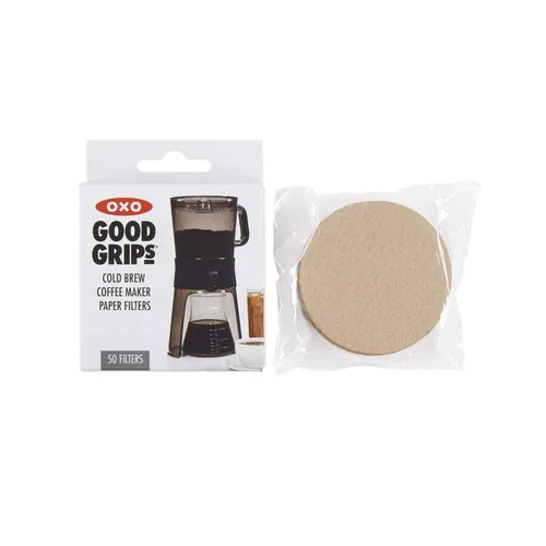 Miniatura 5 de OXO Brew - Cafetera compacta de café frío y filtros de papel de repuesto para cafetera de café frío Good Grips, marrón, 50 por caja