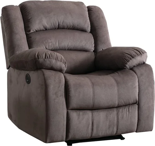 EBELLO Silla reclinable eléctrica clásica, silla reclinable eléctrica acolchada extragrande con cojín suave y respaldo, sofá con sillón cómodo,