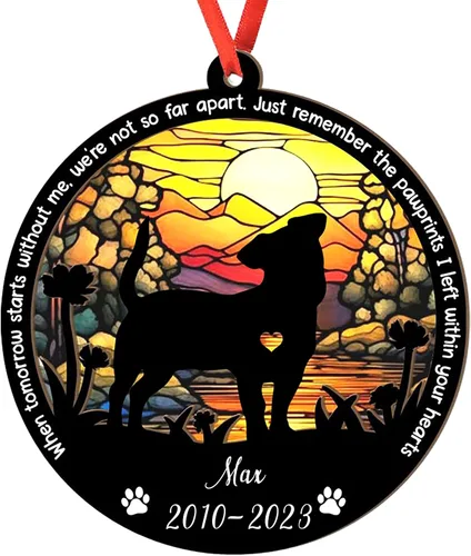 Miniatura 95 de Adorno personalizado para atrapasoles de sabueso afgano, adorno de Navidad de sabueso afgano – Regalo para perro amante, sabueso afgano