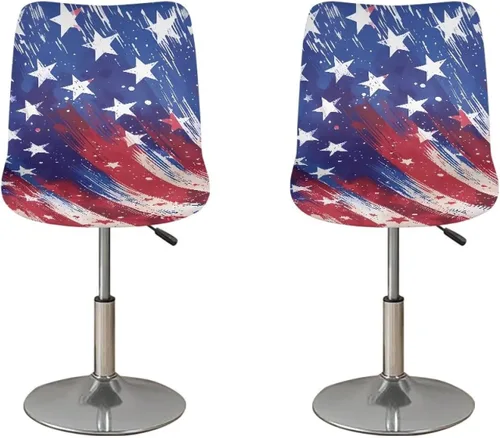 Miniatura 32 de 250th Anniversary - Juego de 2 fundas para taburetes de bar, fundas para sillas de taburete de mostrador con almohadilla de asiento impermeable