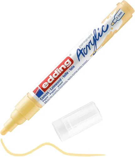 Miniatura 28 de edding 5100 Medium Grey-1 Punta redonda impermeable de 0.079-0.118 in, pintura acrílica para dibujar sobre lienzo, papel de arte y marcadores