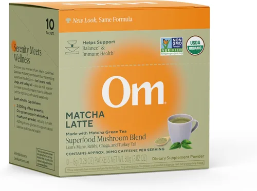 Miniatura 12 de OM MUSHROOM SUPERFOOD Morning Energy Blend - Mezcla de bebida de hongos sin café con Cordyceps, melena de león, rodiola y vitamina D2 - Energía