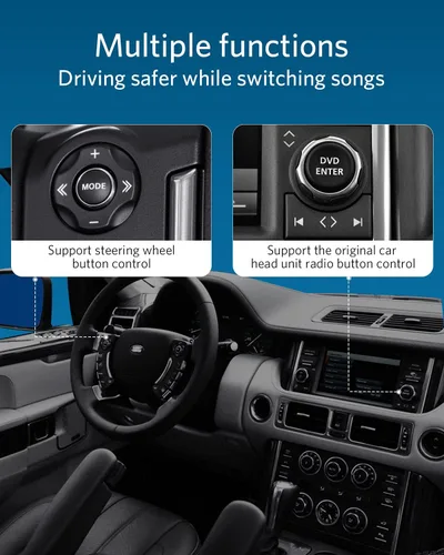 Miniatura 3 de Airdual Bluetooth 5.0 aptX-HD adaptador para Land Rover, Range Rover, Jaguar iPod iPhone interfaz de música