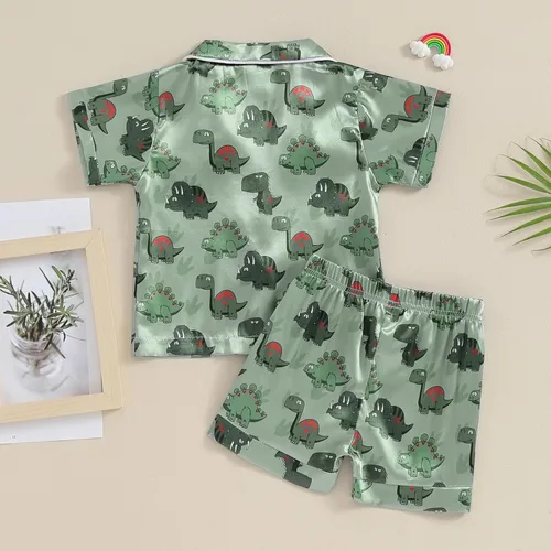 Miniatura 119 de Conjunto de pijama de manga larga con botones para niña pequeña, conjunto de ropa de dormir