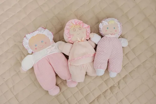 Miniatura 9 de Genius Baby Toys Muñeca de bebé suave - Acogedora y suave - Perfecta primera muñeca para bebés y niños pequeños - Lindo atuendo rosa y blanco - Sin