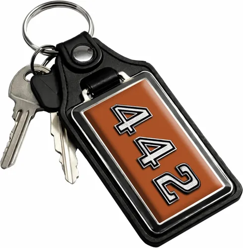 Miniatura 51 de Brotherhood Car Key Chain for Cutlass - Classic Models Keychain for Men and Women Gift Key Ring Azul alpino