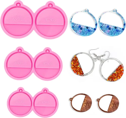 Miniatura 9 de Angel Wings 3 moldes de resina para aretes para hacer joyas, moldes de silicona para aretes, manualidades de resina, manualidades, joyería de moda