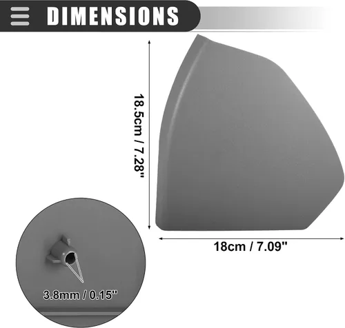 Miniatura 3 de Motoforti Panel de ajuste de la cubierta superior de la puerta delantera derecha, para Mercedes-Benz E320 2003-2009, PC ABS, 2117270248, negro