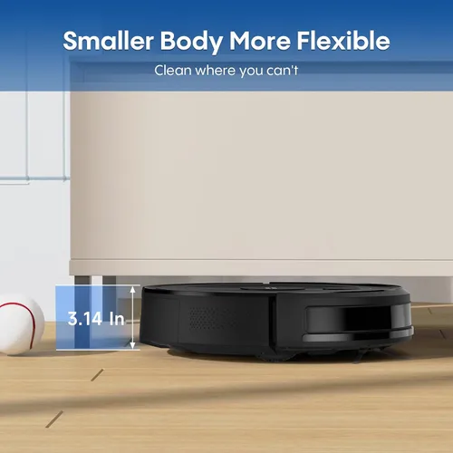 Miniatura 7 de Robot aspiradora y trapeador: aspiradora robótica 3 en 1 de 5000 Pa con navegación inteligente, control de Alexa y aplicación, limpieza de horarios