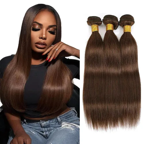 Miniatura 41 de Color 30 paquetes de cabello humano marrón onda del cuerpo paquetes 8 10 12 pulgadas brasileño virgen Remy extensiones de cabello humano doble trama