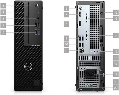 Miniatura 3 de Dell Optiplex 3080 SFF - Escritorio de factor de forma pequeño Core i5-10500 - Disco duro SSD de 256 GB - 16 GB de RAM 6 núcleos @ 4.5 GHz Win