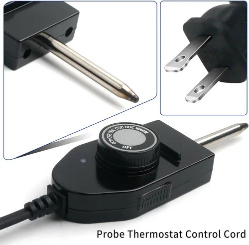 Miniatura 5 de 06900 Sonda Termostato de Control de Temperatura Cable para Presto Electric Skillets Parrillas Planchas 1 & 3/8" Espacio entre Terminales Control