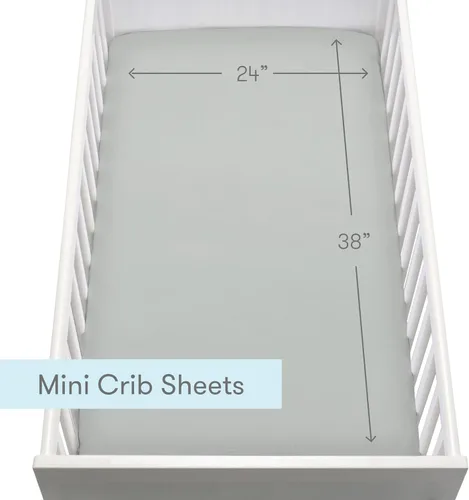 Miniatura 5 de Newton Baby Sábanas bajeras para cuna pequeña (paquete de 2) Sábanas de algodón de muselina orgánico, transpirables y suaves, sábanas de colchón