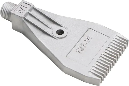Miniatura 7 de Boquilla plana de acero inoxidable de superficie pulida rosca macho boquilla de gas BSPT de 1/4 pulgadas, cuchillo de aire, boquilla de soplado
