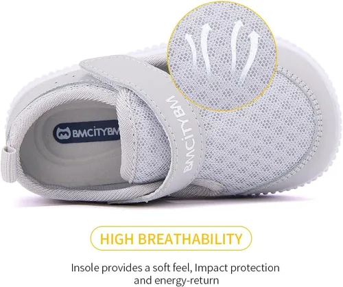 Miniatura 10 de BMCiTYBM Zapatos de bebé para niños pequeños, zapatillas de malla transpirable antideslizantes