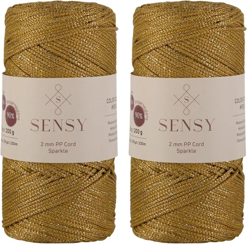 Miniatura 140 de Sensy Premium Cuerda de Poliéster de 2mm 251 Yardas Cuerda de Polipropileno 100% Cordón de Macramé 2mm Cordón para Bolsa de Ganchillo Cuerda
