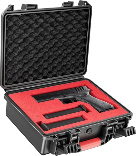 Kinghardcase Estuche para Armas para Pistolas Aprobado por la TSA Estuche de Viaje para Armas de Fuego Estuche Duro para Pistola Glock Estuche para