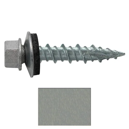Miniatura 4 de Tornillos para techo de metal: (250) 10 x 1 sin pintura galvanizados con cabeza hexagonal para techo de chapa. Tornillos autoiniciados de metal