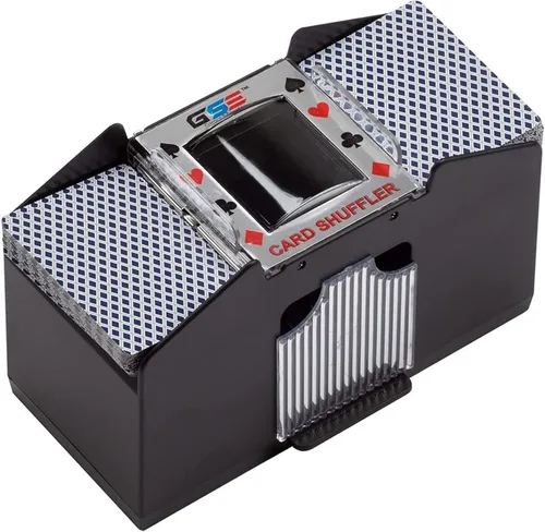 GSE Games & Sports Expert Barajador automático de cartas de 4 barajas, máquinas barajadoras a pilas para jugar a las cartas, Blackjack, Texas 4-deck
