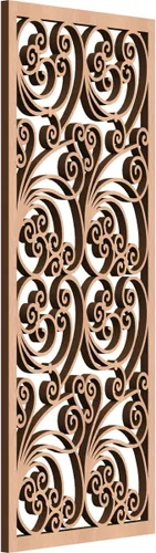 Miniatura 163 de 9 3/8"W x 24 3/8"H x 1/4"T Marilla Decorativos Paneles de Pared de Madera Calado, Abedul