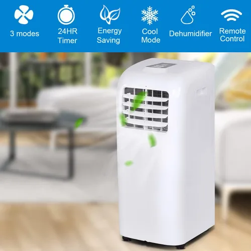 Miniatura 2 de Aire acondicionado portátil 3 en 1, unidad de aire acondicionado de piso frío de 8000 BTU con deshumidificador, control remoto, kit completo