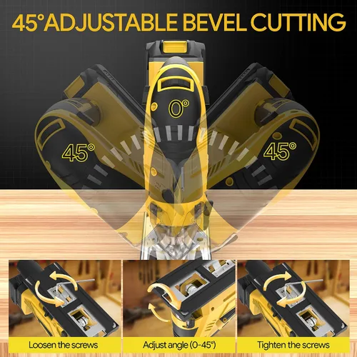 Miniatura 3 de Sierra de calar inalámbrica compatible con batería Dewalt de 20 V Max (sin batería), sin escobillas, velocidad variable, cortes biselados de 45°, 3