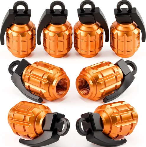 Miniatura 15 de 4 piezas tapas de vástago de válvula de neumático estilo bola 8, cubiertas universales de vástago de válvula de neumático con núcleo de cobre a
