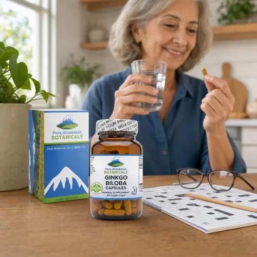 Miniatura 9 de Pure Mountain Botanicals Cápsulas de Ginkgo Biloba - 400 mg - 90 unidades - Hierbas orgánicas, veganas, kosher - Suplemento de hojas de hierbas