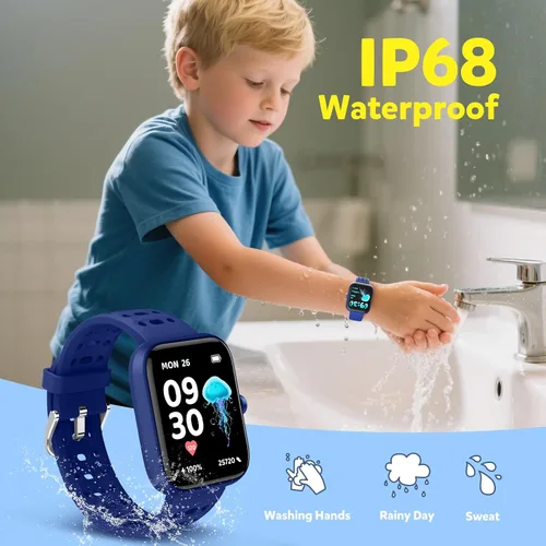 Miniatura 7 de Gydom Smart Watch for Kids, Without/with APP Mode, 1.83" Touchscreen Fitness Tracker Watch, Heart Rate/Sleep Monitor, IP68 Waterproof Pedometer