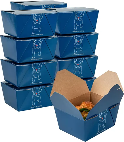 Miniatura 22 de Restaurantware Bio Tek - Cajas para llevar de 30 onzas, 200 loncheras para llevar, cierre de tabulación, resistentes al calor, desechables, de papel