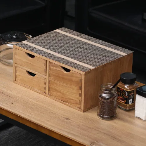 Miniatura 9 de DDYURI Cajones de Almacenamiento de Cápsulas de Café para Soporte de K-cup - Organizador de Contramesa para Almacenamiento de Utensilios de Cocina