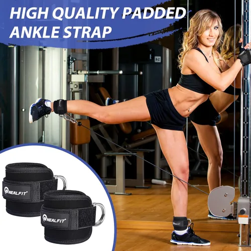 Miniatura 3 de NEALFIT Juego de almohadillas para pesas para sentadillas, estocadas y empujes de cadera, almohadilla protectora de cuello y hombro, barras Negro