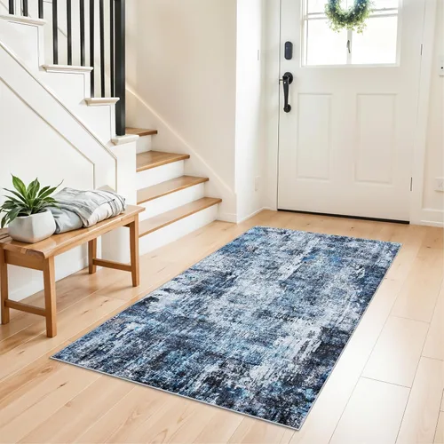Miniatura 127 de Alfombra antideslizante lavable de 2 x 3 pies - Alfombra suave de pelo bajo para cocina, entrada y dormitorio - Tapete moderno para puerta