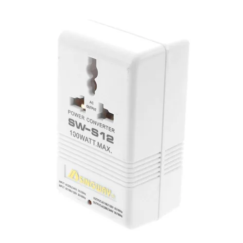 Miniatura 3 de SINGWAY 100W 110V/120V a 220V/240V Step-Up&Down convertidor de voltaje transformador de viaje blanco