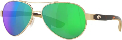 Costa Del Mar Polarized Sunglasses Womens - Loreto Aviator Designer Sunglasses for Women with 100% UV Protection Size 56 580P