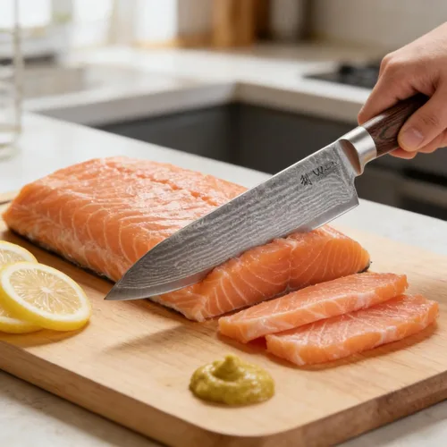 Miniatura 2 de Wakoli EDIB Cuchillo de chef Damasco – Cuchillo de cocina de estilo japonés de 7.9 pulgadas, hoja de acero de Damasco de 67 capas con núcleo VG10, 1