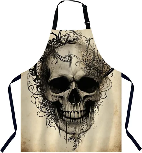 Miniatura 25 de Delantal de chef con patrón geométrico azteca, delantal de cocina y horneado para hombres y mujeres, delantal de cocina, delantal de carnicería