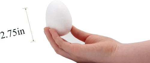 Miniatura 2 de Crafare Paquete de 40 huevos de espuma blancos de 2.75 pulgadas suaves para Pascua, Navidad, Halloween, vacaciones, manualidades, manualidades