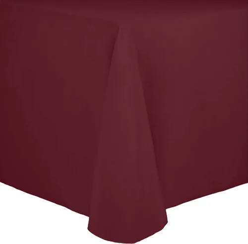 Miniatura 12 de Ultimate Textile Cotton-Feel - Mantel ovalado de poliéster hilado resistente a las manchas y a las arrugas, lavable a máquina, color berenjena, 1