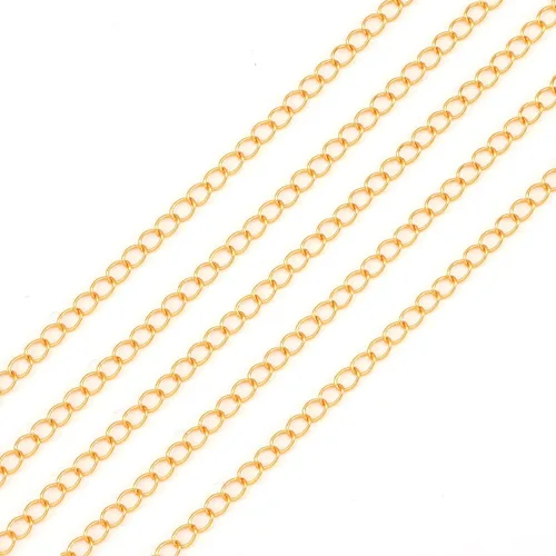 Miniatura 17 de Beadia - Cadenas ovales bañadas en oro de 18 quilates de 5 mm y 1 metro para la fabricación de joyas Cadena ovalada O
