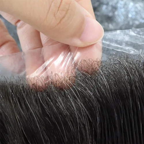 HAIR NATURE Hombres Toupee Hair Pieces, sistemas de reemplazo de cabello humano, unidades de cabello masculino Piel ultra fina línea capilar natural