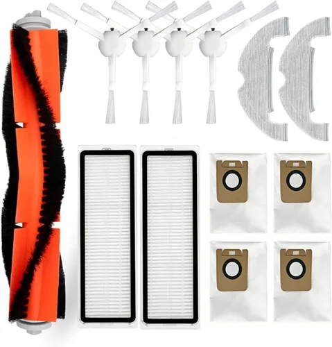 Kit de accesorios para aspiradoras robot Dreame Bot D10 Plus RLS3D / Z10 Pro / L10 Plus, 1 cepillo principal, 2 filtros HEPA, 4 cepillos laterales,