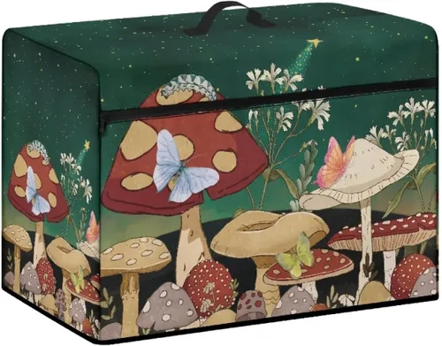 Miniatura 25 de Funda para máquina de coser con estampado floral, estilo bohemio, resistente a las manchas, ligera, impermeable, cubierta antipolvo con bolsillos