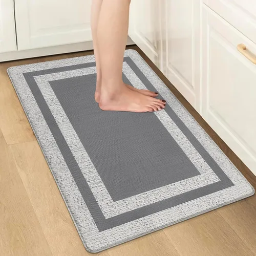 Miniatura 17 de Tapetes antifatiga para suelo de cocina, tapetes acolchados antifatiga de cocina de 17.3 x 27.5 pulgadas, impermeables, antideslizantes, de pie