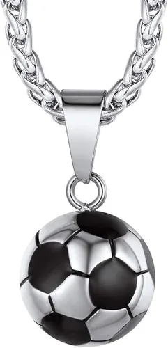Richsteel Collar de acero inoxidable para fútbol baloncesto fútbol guantes para hombres y mujeres fanáticos de los deportes de 22 pulgadas con caja
