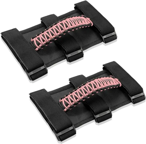 Accesorios para Jeep Wrangler, barra antivuelco, mango de agarre con moldura para manija compatible con Jeep Wrangler YJ TJ JK JKU JL JLU 1955-2023